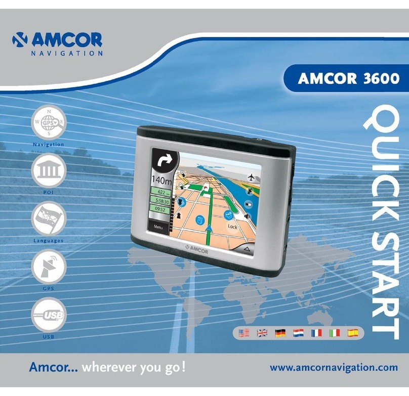 Amcor GPS Navigation System 3600 quick start guide