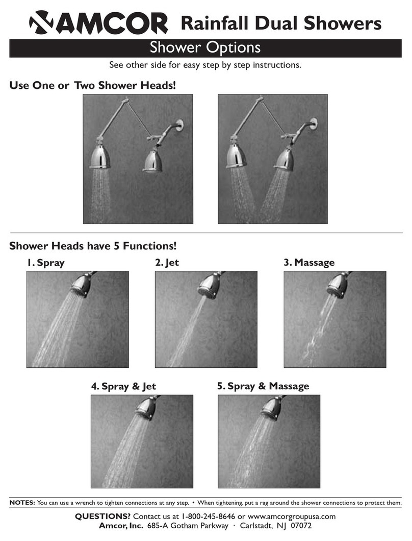 Amcor Rainfall Dual Showers instruction manual