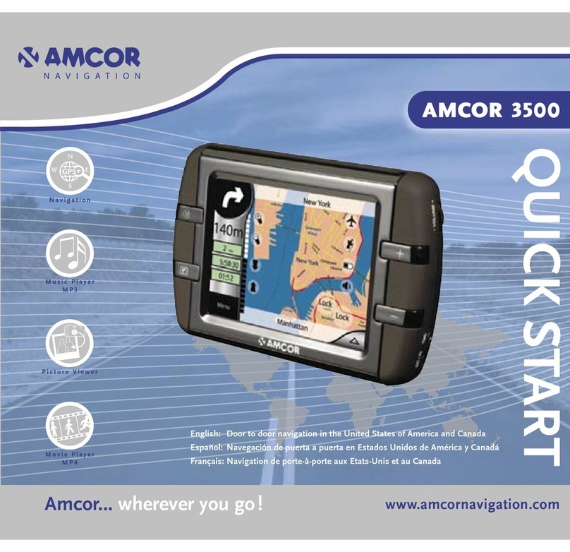 Amcor GPS Navigation System NAV3500 User manual