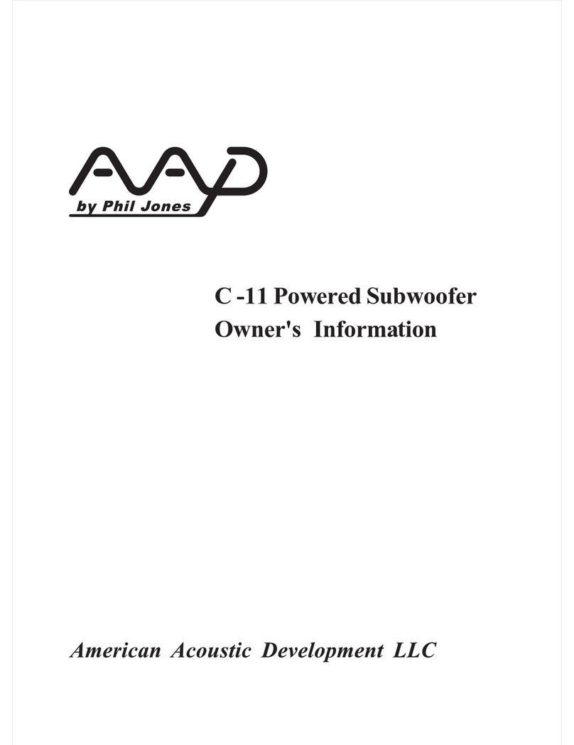 American Acoustic Development C -11 Owner's Information