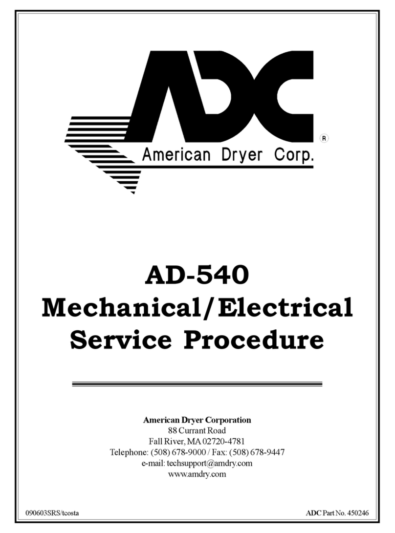American Dryer Corp. AD-540 Service Procedure