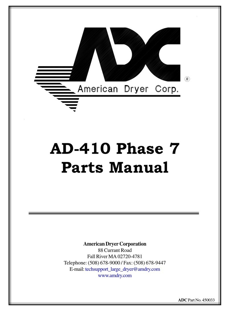 American Dryer Corp. AD-410 parts manual