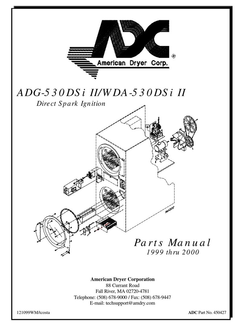 American Dryer Corp. Direct Spark Ignition ADG-530DSi II User manual American Dryer Corp. Direct Spark Ignition ADG-530DSi II User manual