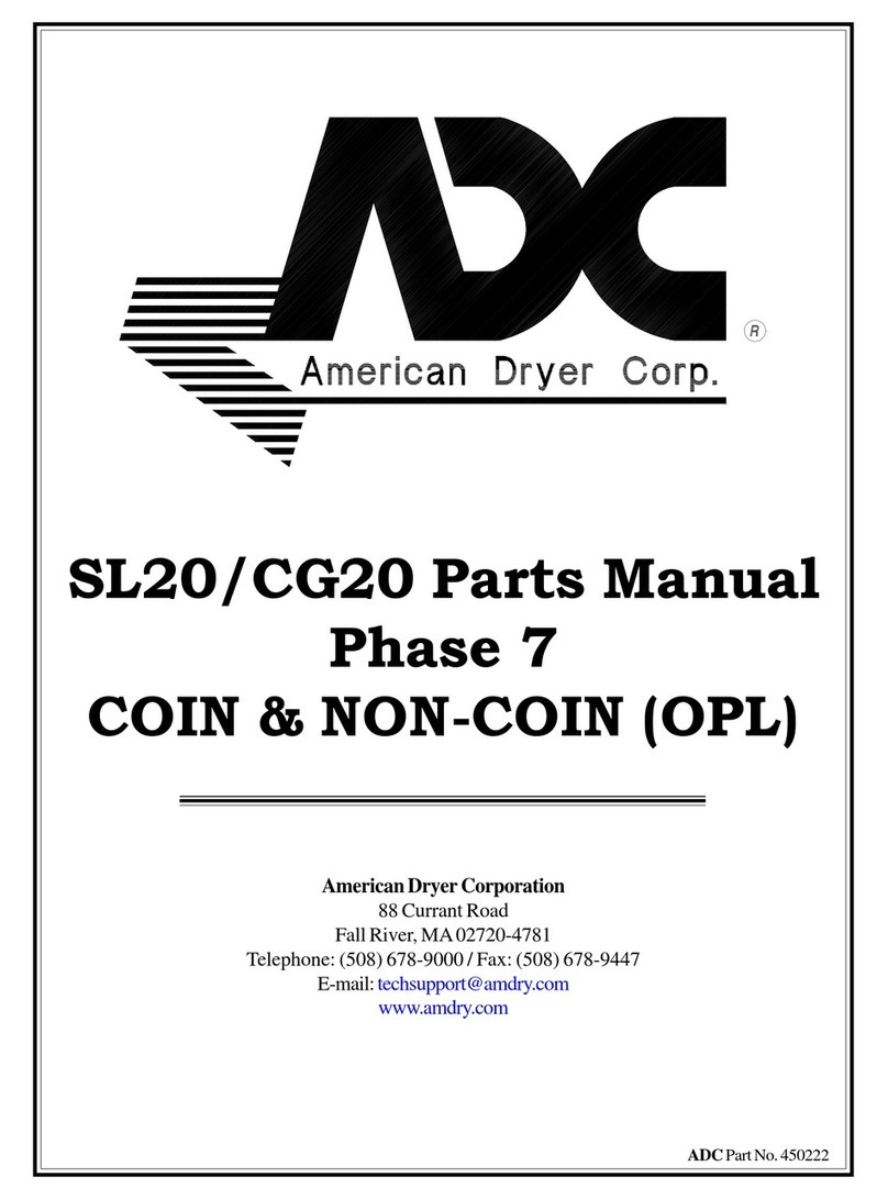 American Dryer Corp. CG20 User manual American Dryer Corp. CG20 User manual