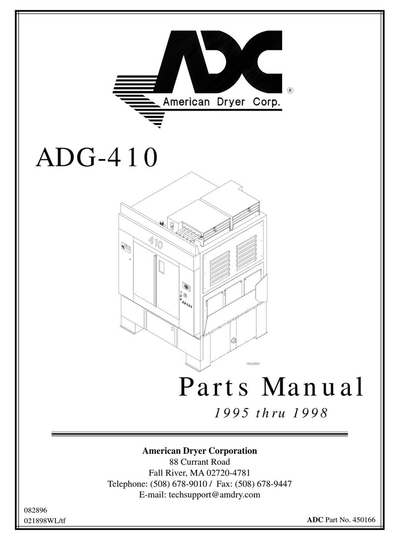 American Dryer Corp. ADG-410 User manual American Dryer Corp. ADG-410 User manual