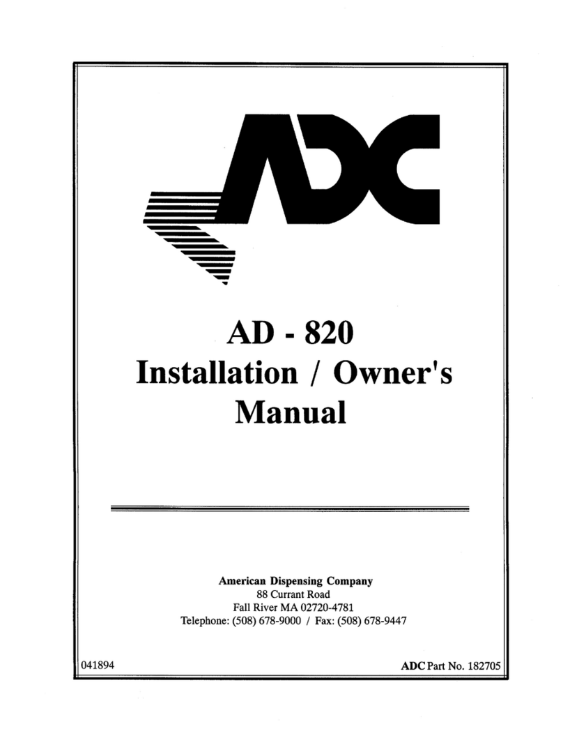American Dryer Corp. AD-820 Installation & owner's manual