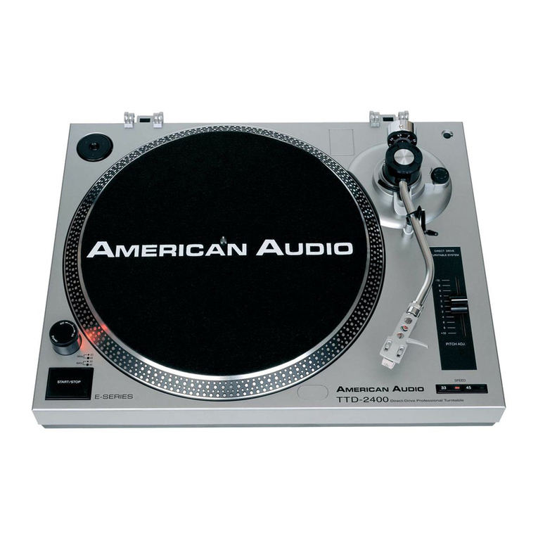 American Audio TTD-2400 USB User instructions