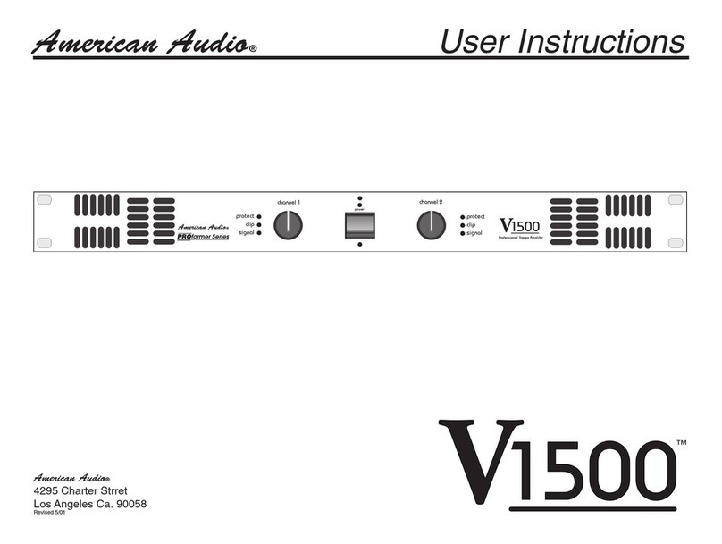 American Audio V1500 User manual