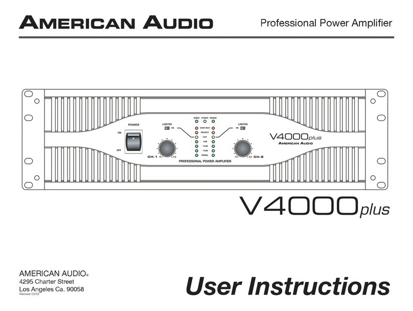 American Audio V4000 plus User manual