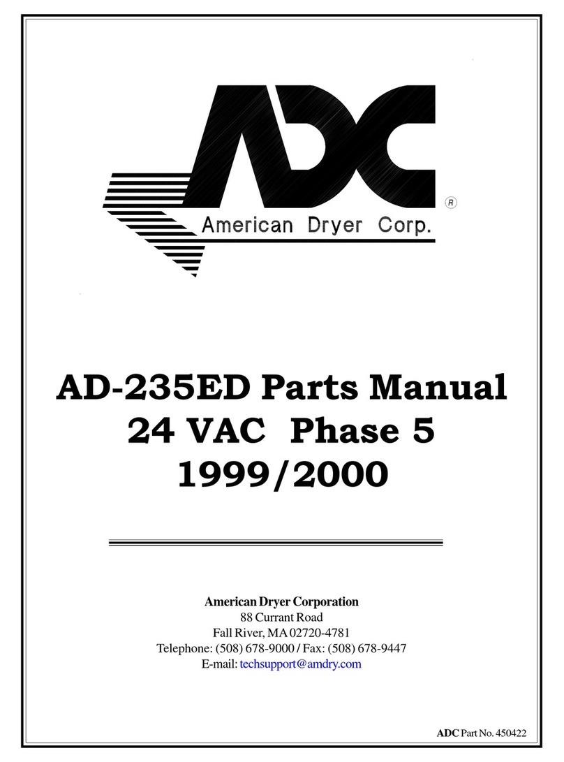 American Dryer Corp. AD-235ED User manual American Dryer Corp. AD-235ED User manual