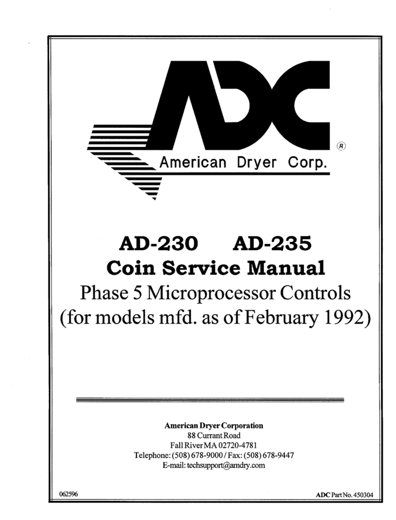 American Dryer Corp. AD-230 Service manual American Dryer Corp. AD-230 Service manual