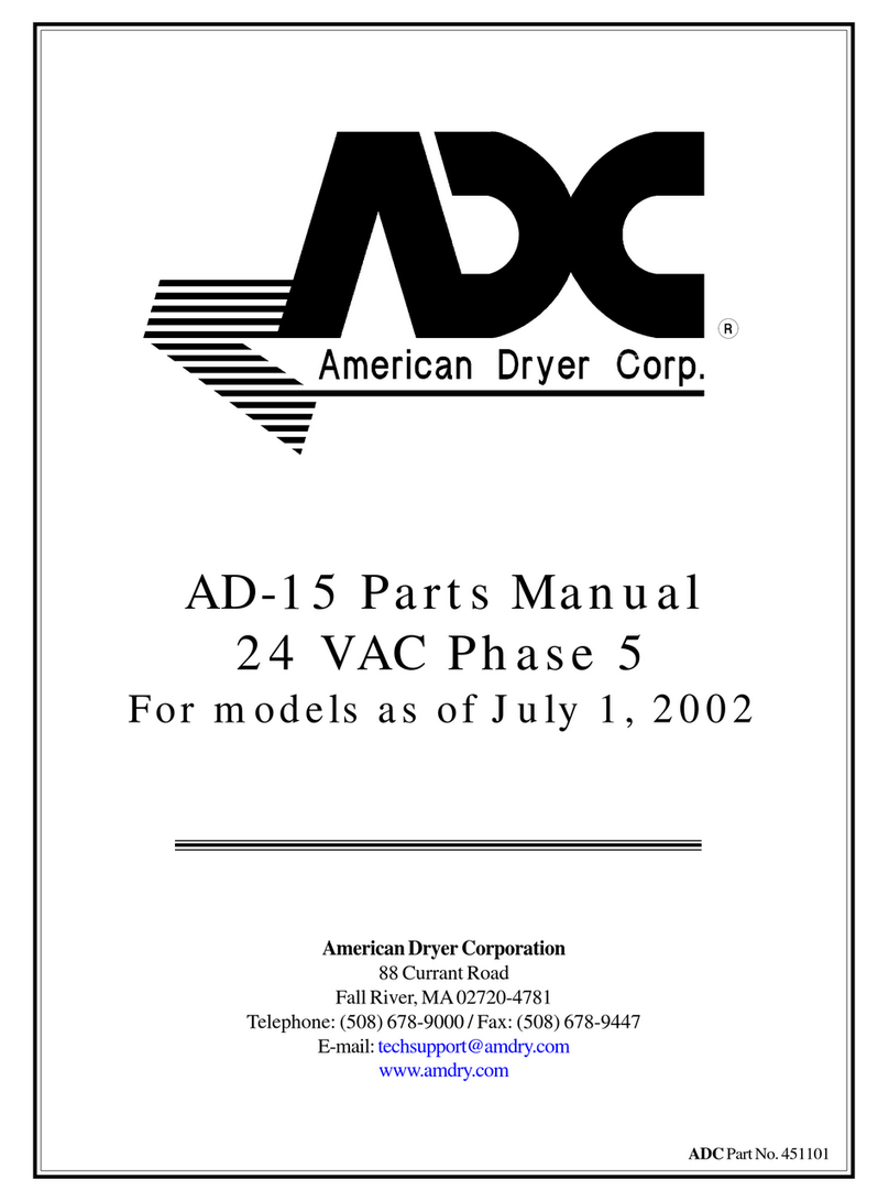 American Dryer Corp. AD-15 Phase 7 parts manual