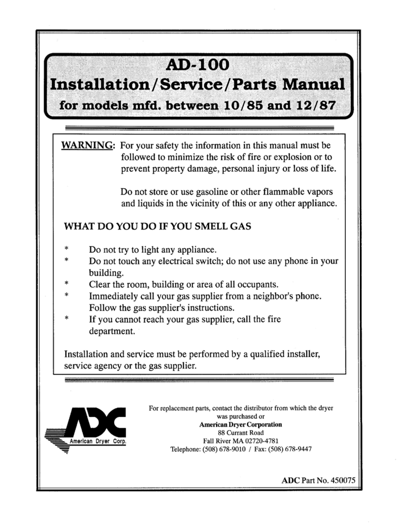 American Dryer Corp. AD-100 Guide