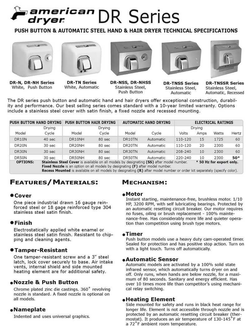 American Dryer DR-N manual