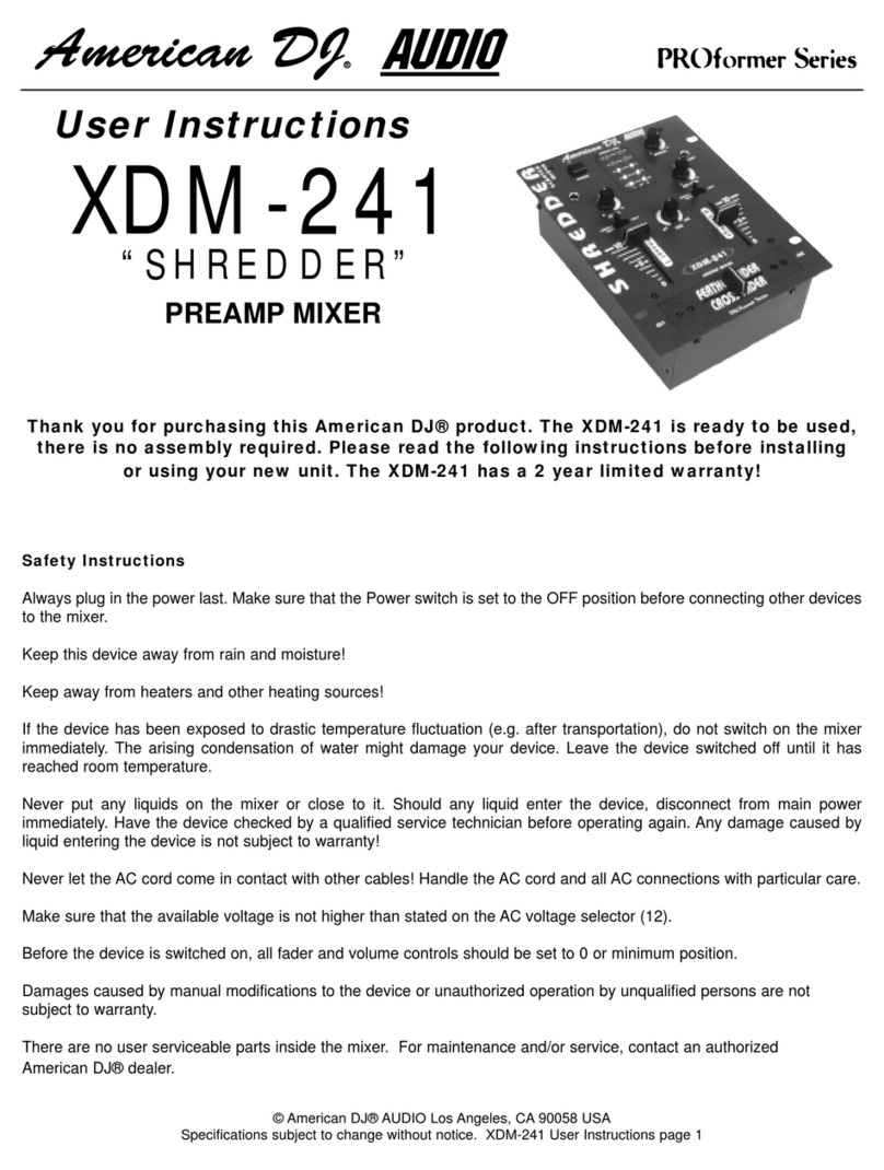 American DJ Audio SHREDDER XDM-241 User instructions