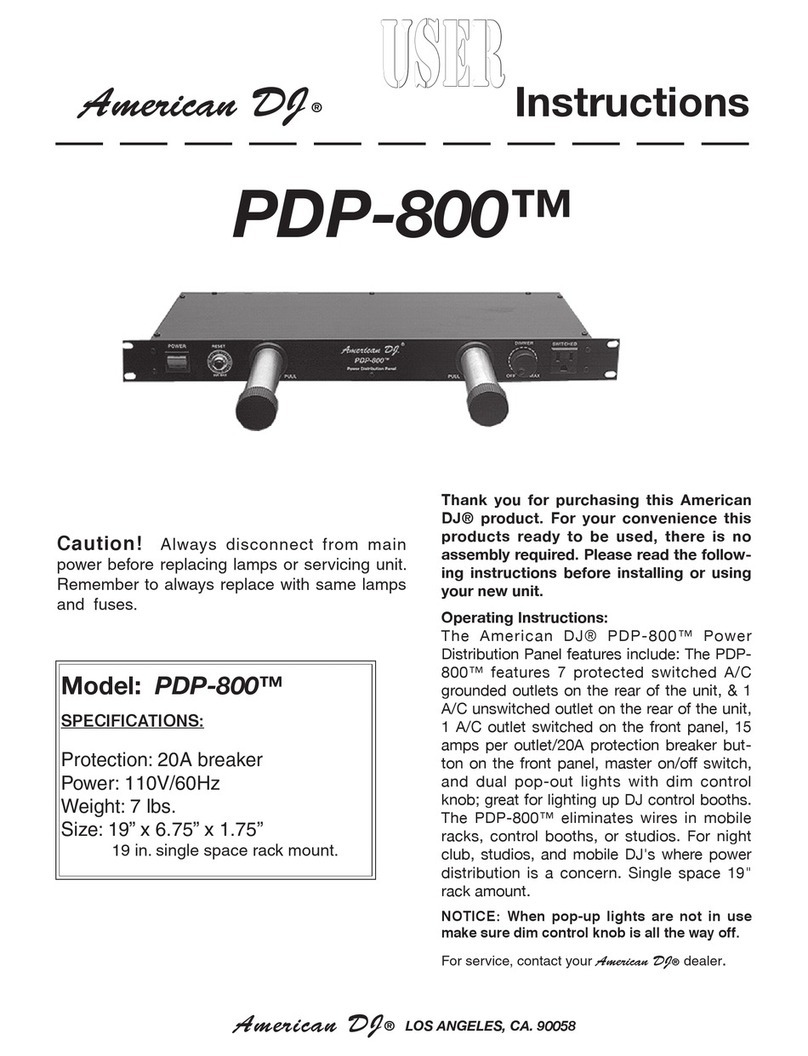 American DJ PDP-800 User instructions