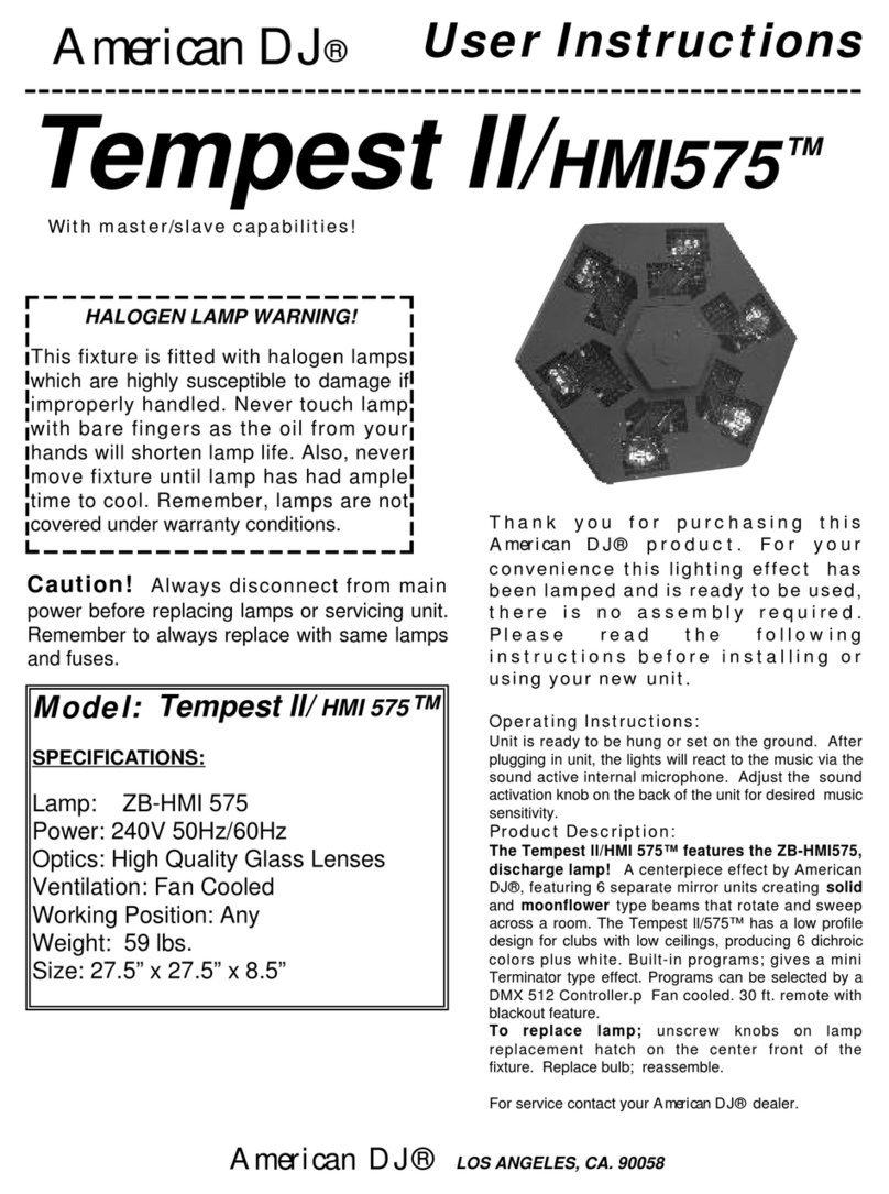 American DJ HMI 575TM User instructions