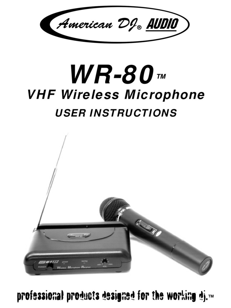American DJ Audio WR-80 User manual