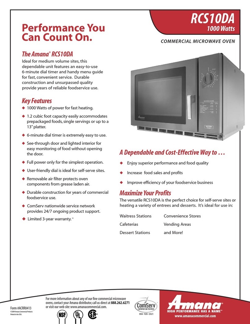 Amana RCS10DA User manual