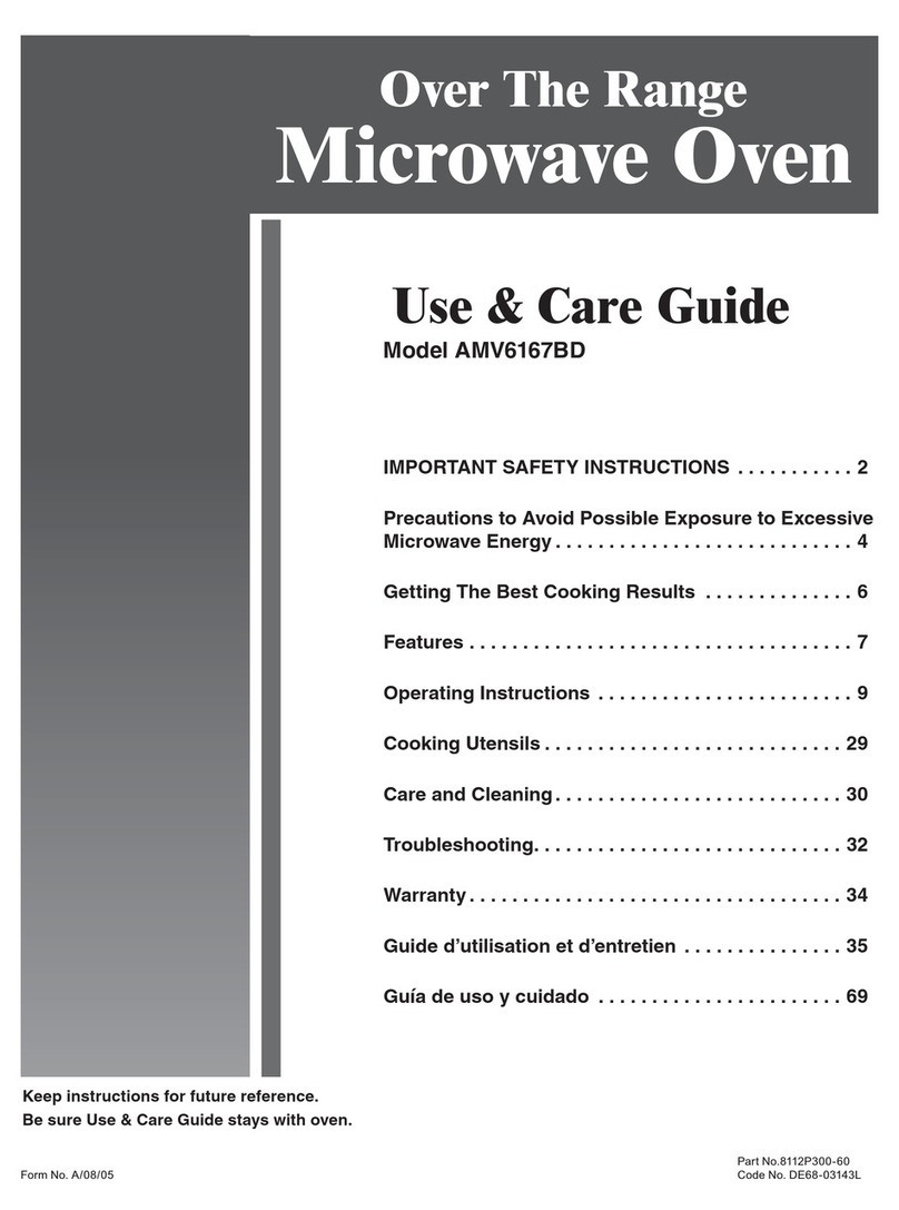 Amana AMV6167BD User manual