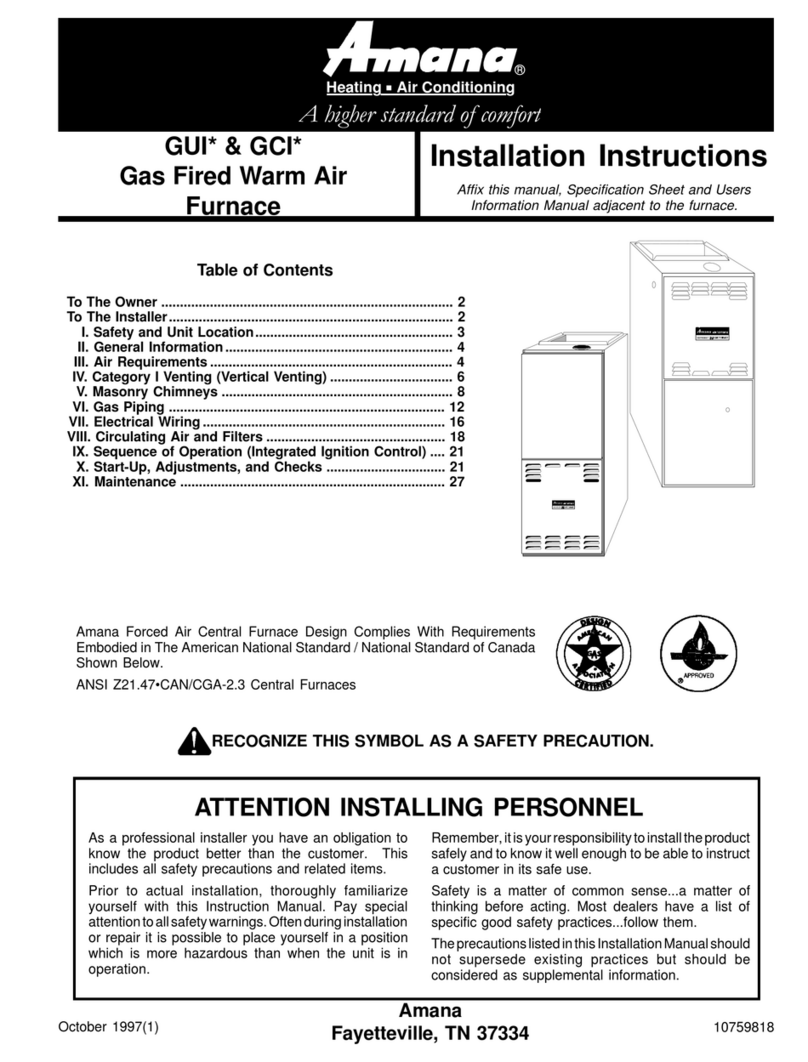 Amana VR8205 User manual
