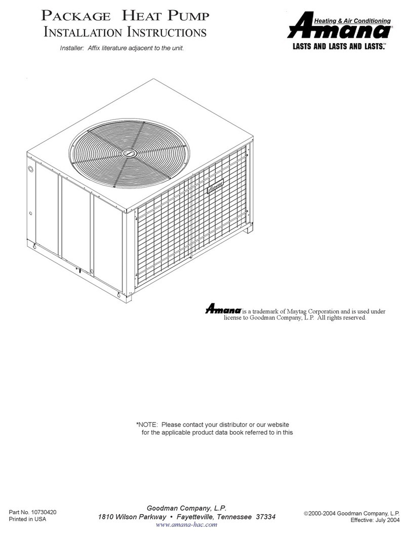 Amana PACKAGE HEAT PUMP owner's manual