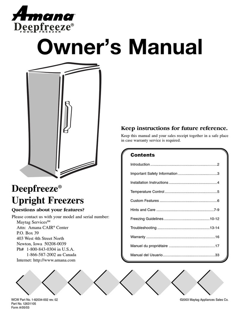 Amana 1-82034-002 owner's manual
