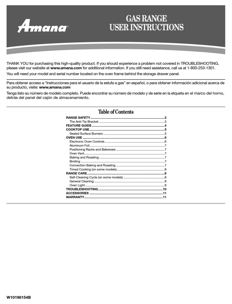 Amana AGR6011VDW User manual