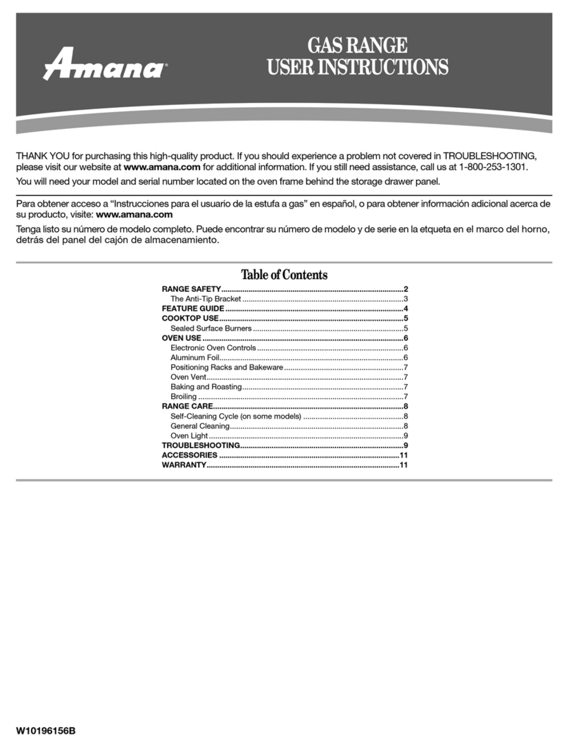 Amana AGR5844VDW User manual