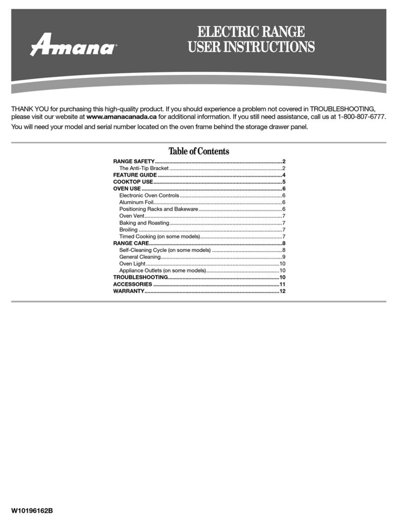 Amana AER5522VCW User instructions