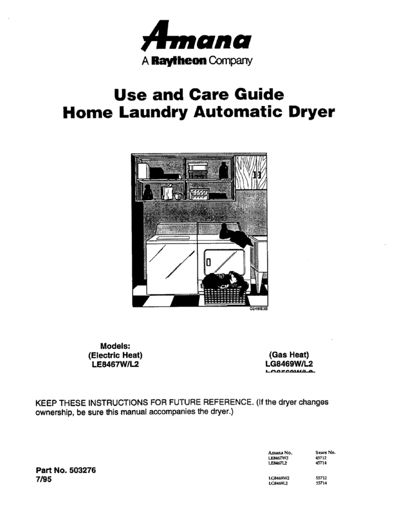 Amana D2491E3B User manual