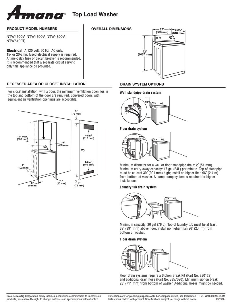 Amana NED4500V User manual Amana NED4500V User manual
