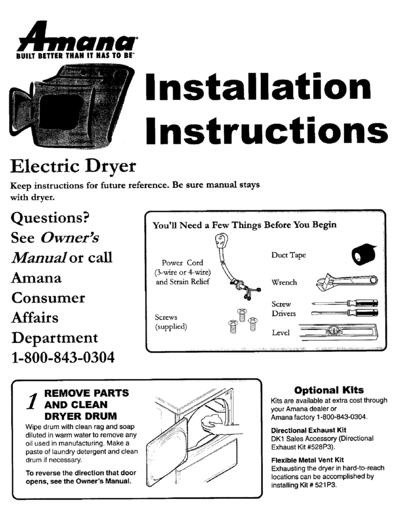 Amana 40086101 User manual