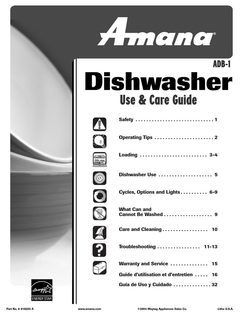 Amana ADB-1 Use and care guide