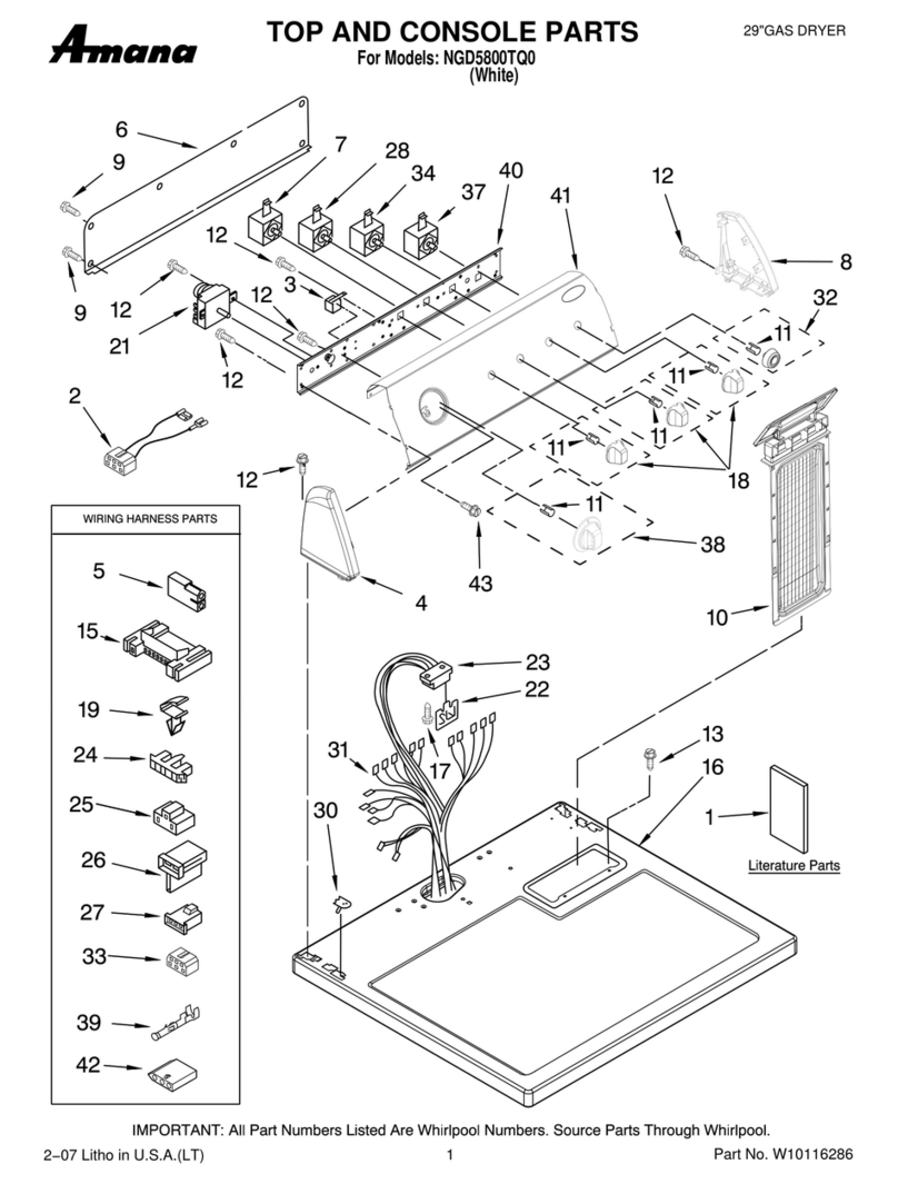 Amana NGD5800TQ0 User manual