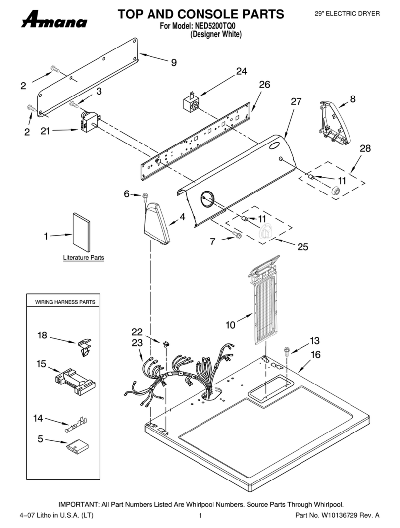 Amana NED5200TQ User manual