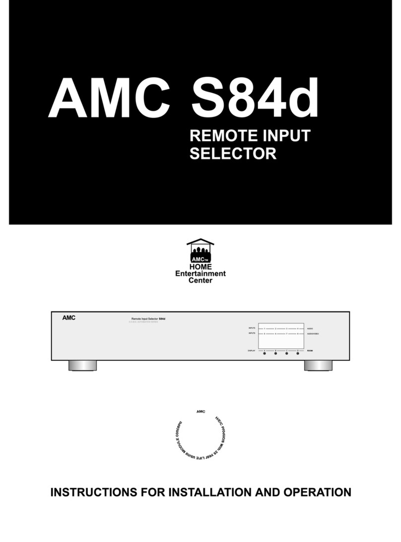 AMC S84d Instructions for installation and operation
