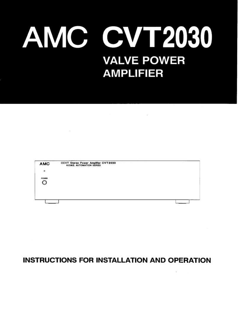 AMC CVT2030 Instructions for installation and operation