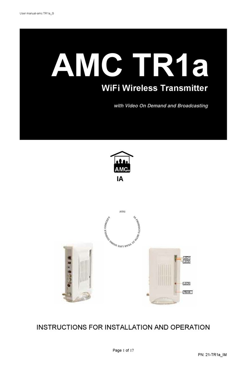 AMC WiFi Wireless Transmitter TR1a User guide