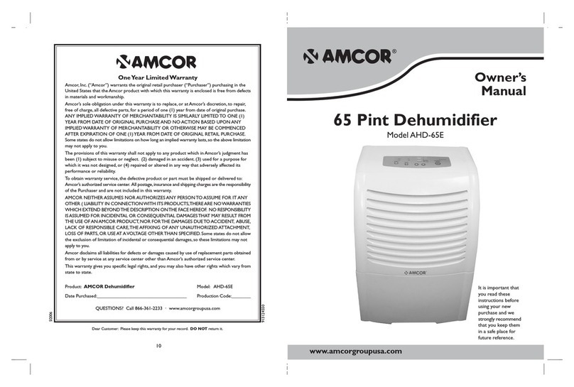 Amcor AHD-65E owner's manual