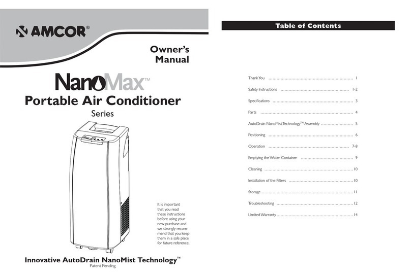 Amcor NanoMax Portable Air Conditioner User manual