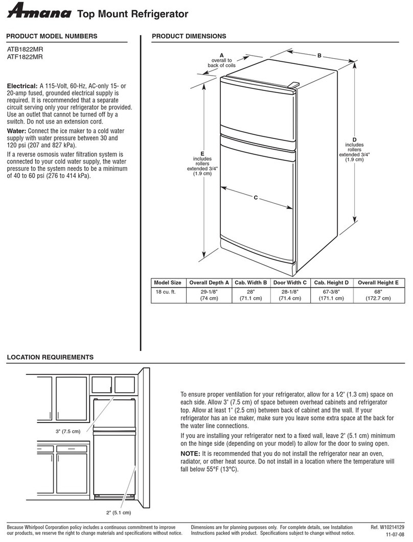 Amana ATB1822MR Parts list manual