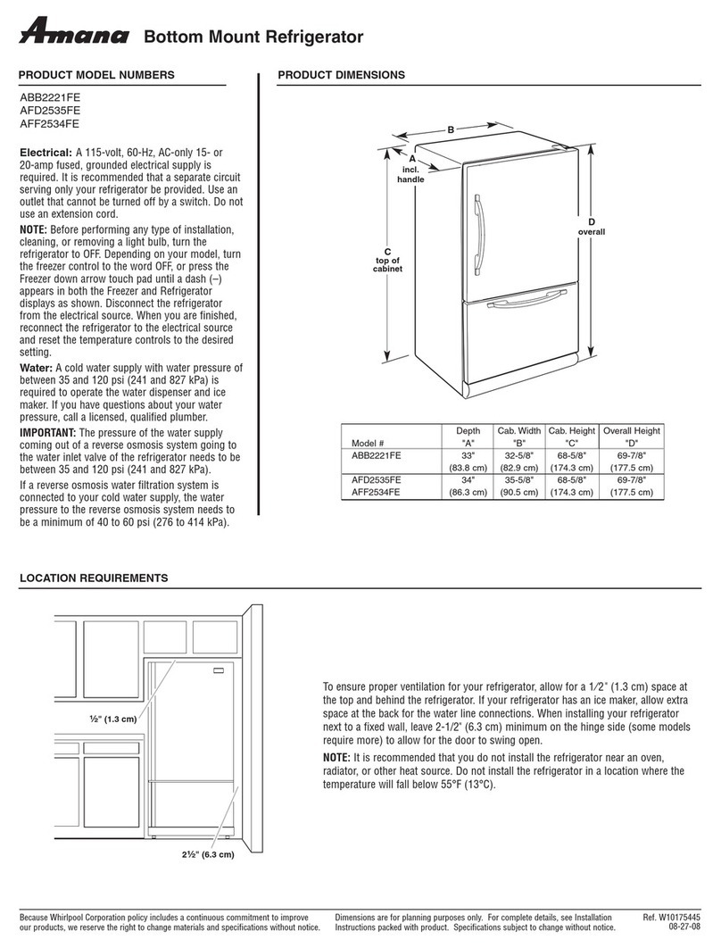 Amana ABB2221FE Parts list manual Amana ABB2221FE Parts list manual