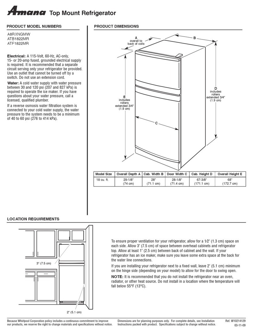 Amana A8RXNGMW Parts list manual