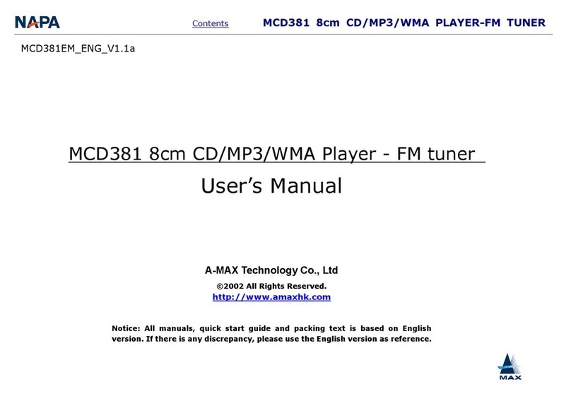 Napa MCD381 user manual