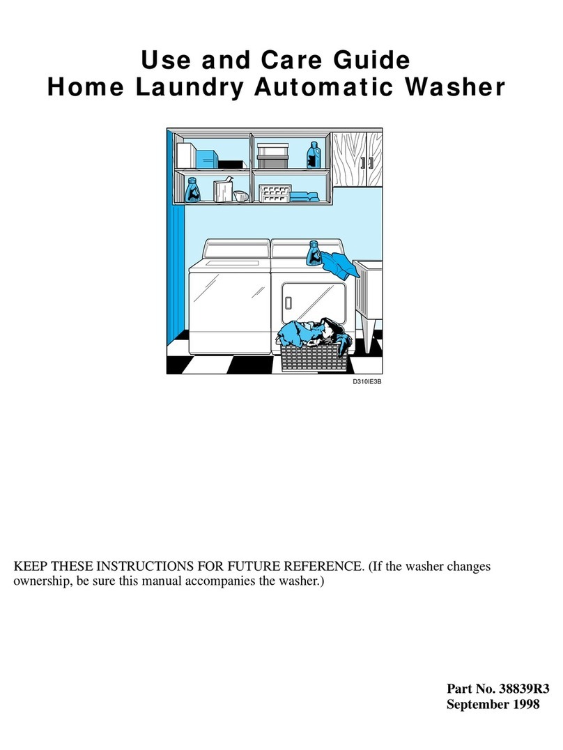 Amana Home Laundry Automatic Washer User manual Amana Home Laundry Automatic Washer User manual