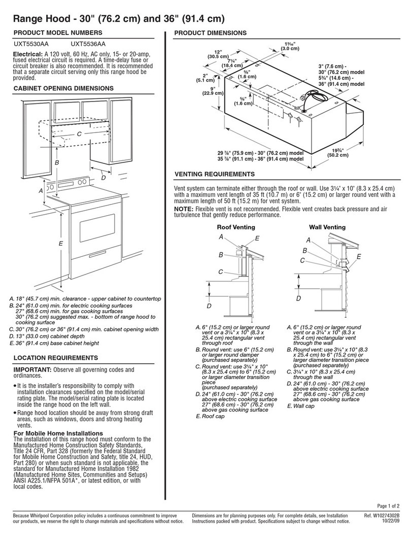Amana UXT5530AAS installation manual