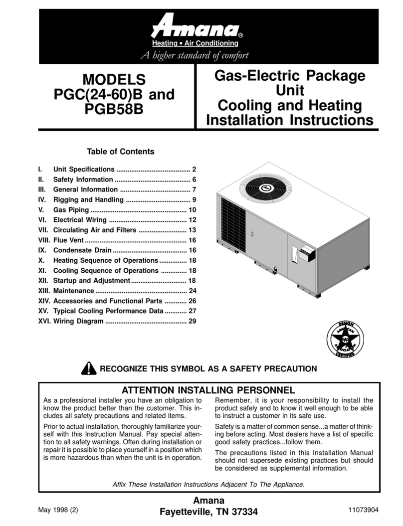 Amana PGB58B User manual