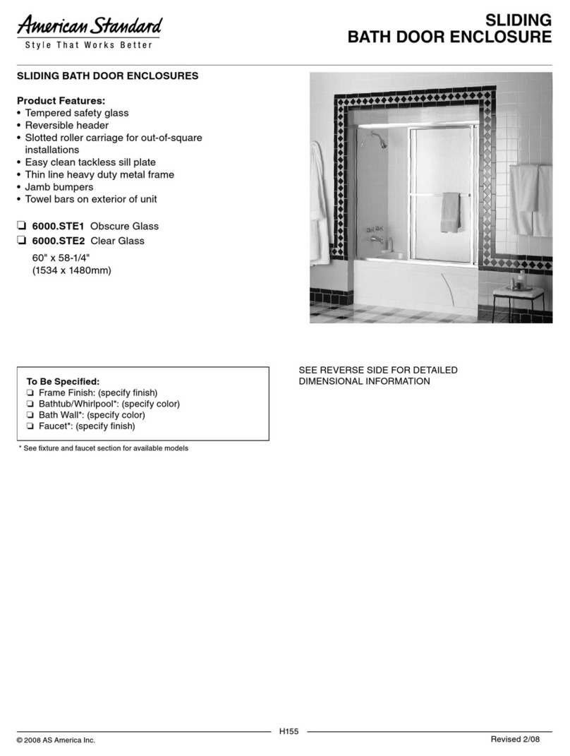 American Standard 6000.STE1 Specification sheet