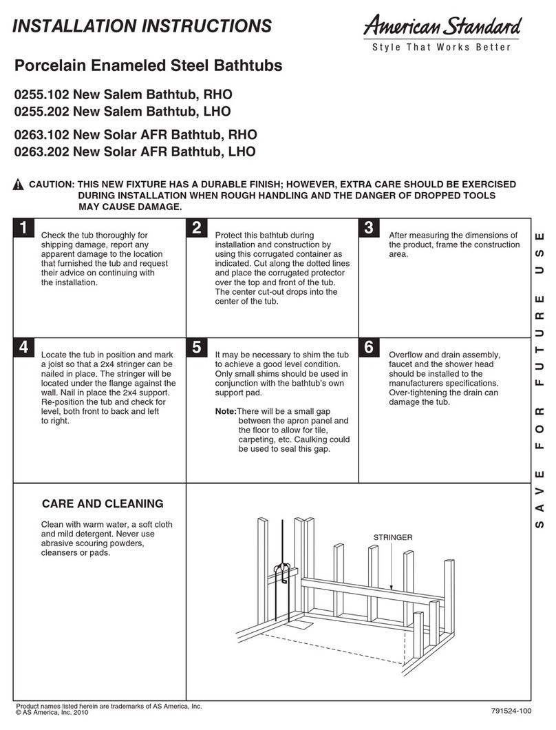 American Standard 255.102 User manual
